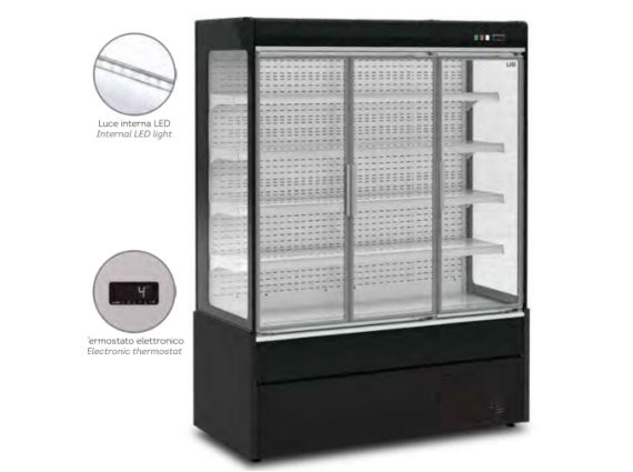Espositore murale Syson 150 3 porte battenti. Temperatura +3/+6°